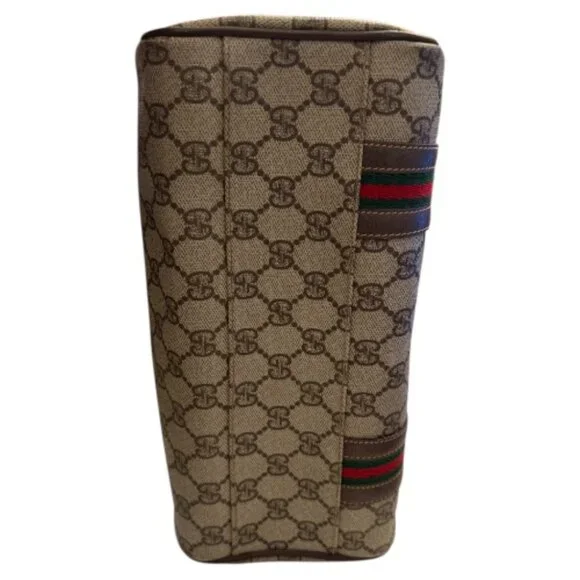Vintage Gucci GG Supreme Boston Bag | Web Stripe | Dustbag + Strap - Picture 6 of 11